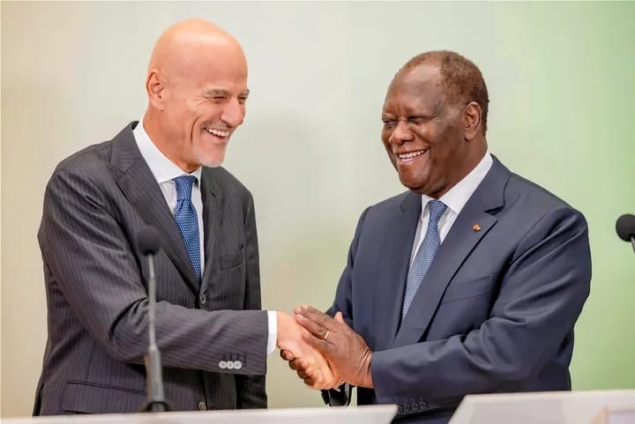 Ouattara and Eni’s CEO announce major oil discovery offshore Côte d’Ivoire