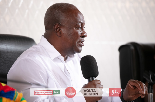 Even God will be angry if we build a Cathedral with $450m when children don’t have desks – Mahama